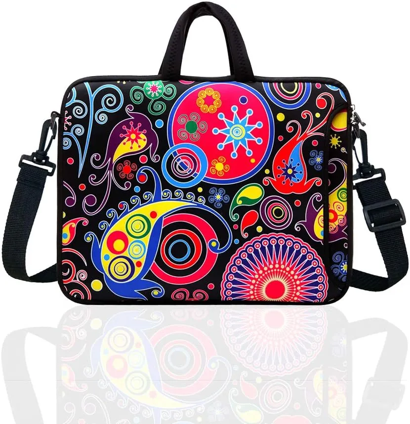 12.5-Inch Laptop Shoulder Bag Sleeve Case with Handle for 11.6" 12" 12.2" 12.5" Netbook/MacBook Air Pro (Classic Colourful)