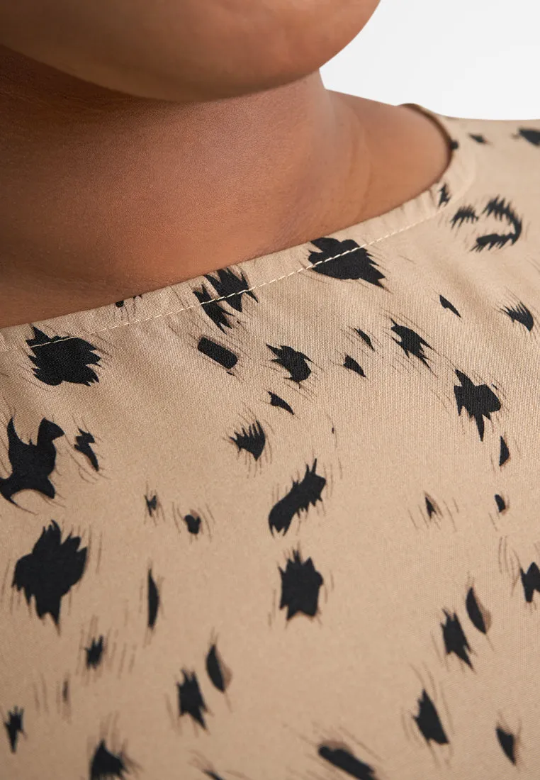 Anna Long Sleeves Printed Blouse