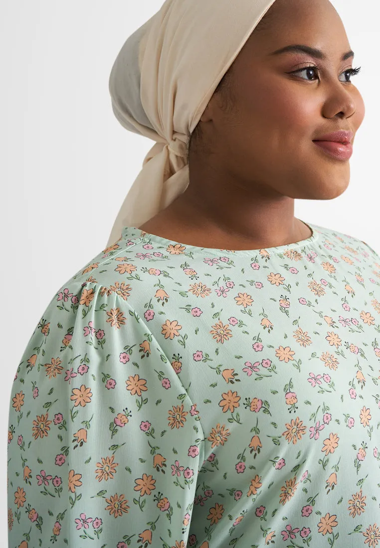 Anna Long Sleeves Printed Blouse