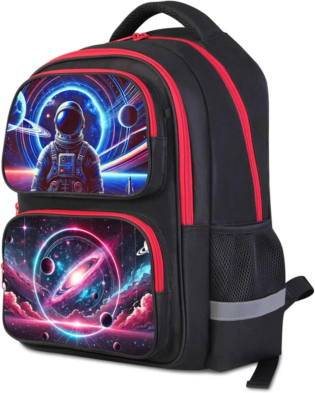 Astronaut Kids Backpack for Boys and Girls, School Bag with Printed Galaxy Space Pattern, 17" Lightweight Large Capacity Bookbag, Suitable for Elementary and Middle School Student Aged 618