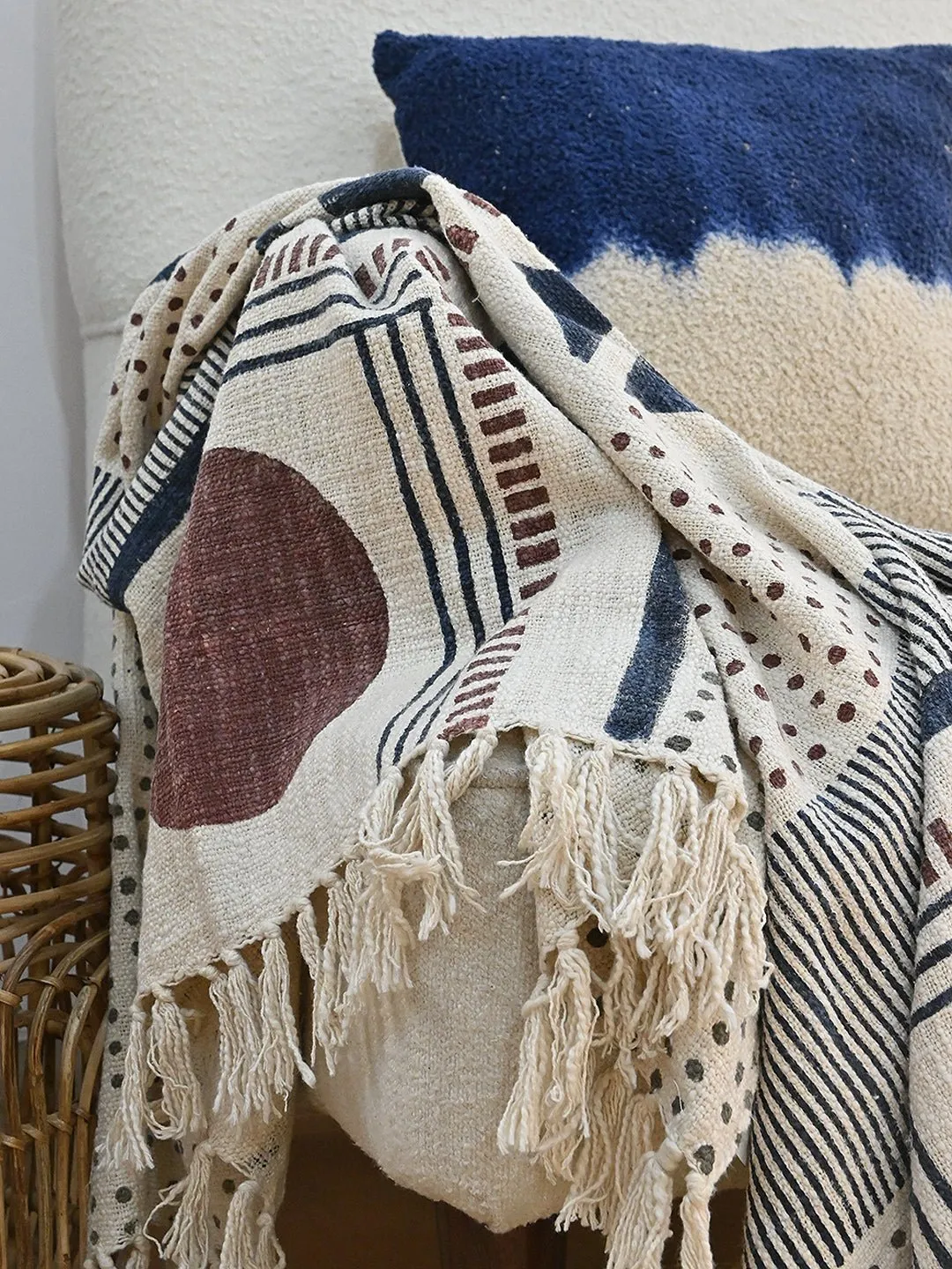 BLOOD MOON - BLOCK PRINTED THROW