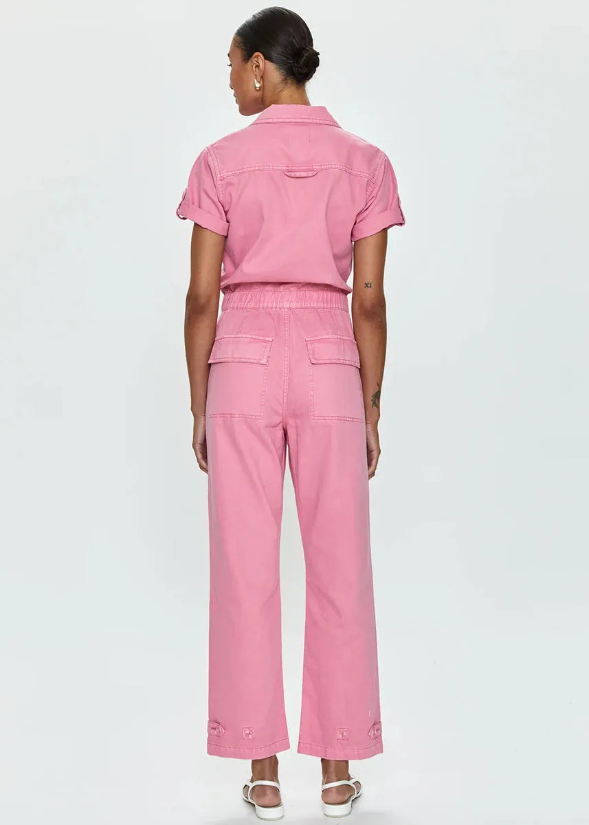 Campbell Aviator Jumpsuit - Peony Pink