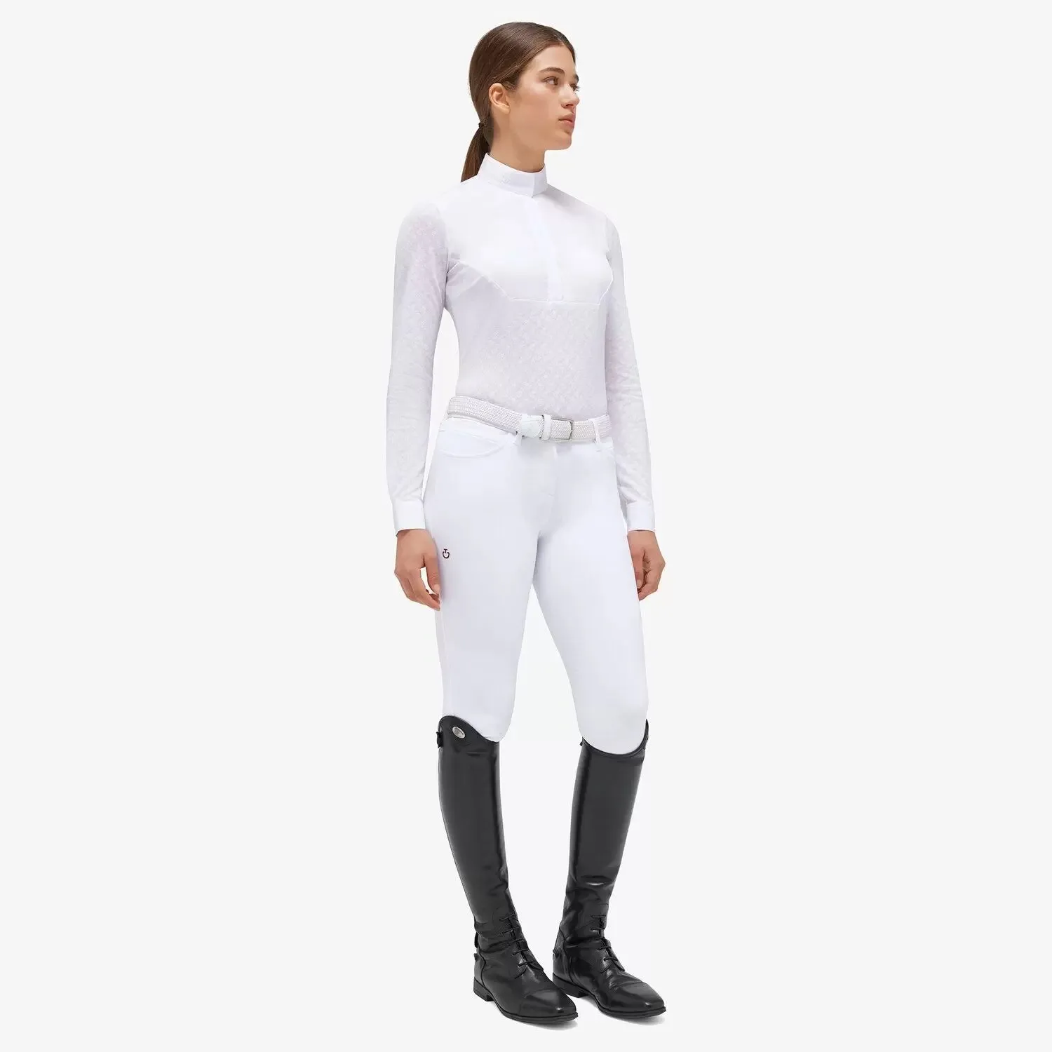 Cavalleria Toscana Ladies Long Sleeve Jacquard Competition Shirt
