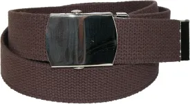 CTM Big & Tall Cotton Belt with Nickel Finish Buckle (Pack of 3)