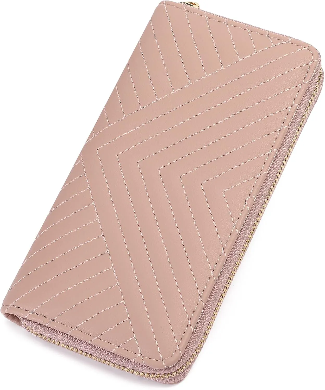 GAEKEAO Wallet for Women Embroidered Wallets Clutch RFID Blocking Leather Large Capacity Credit Card Holder Ladies Purses with Zipper Coins Pocket
