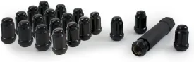Gorilla Automotive 21133BC Small Diameter Acorn Black 5 Lug Kit (12mm x 1.50 Thread Size) - Pack of 20