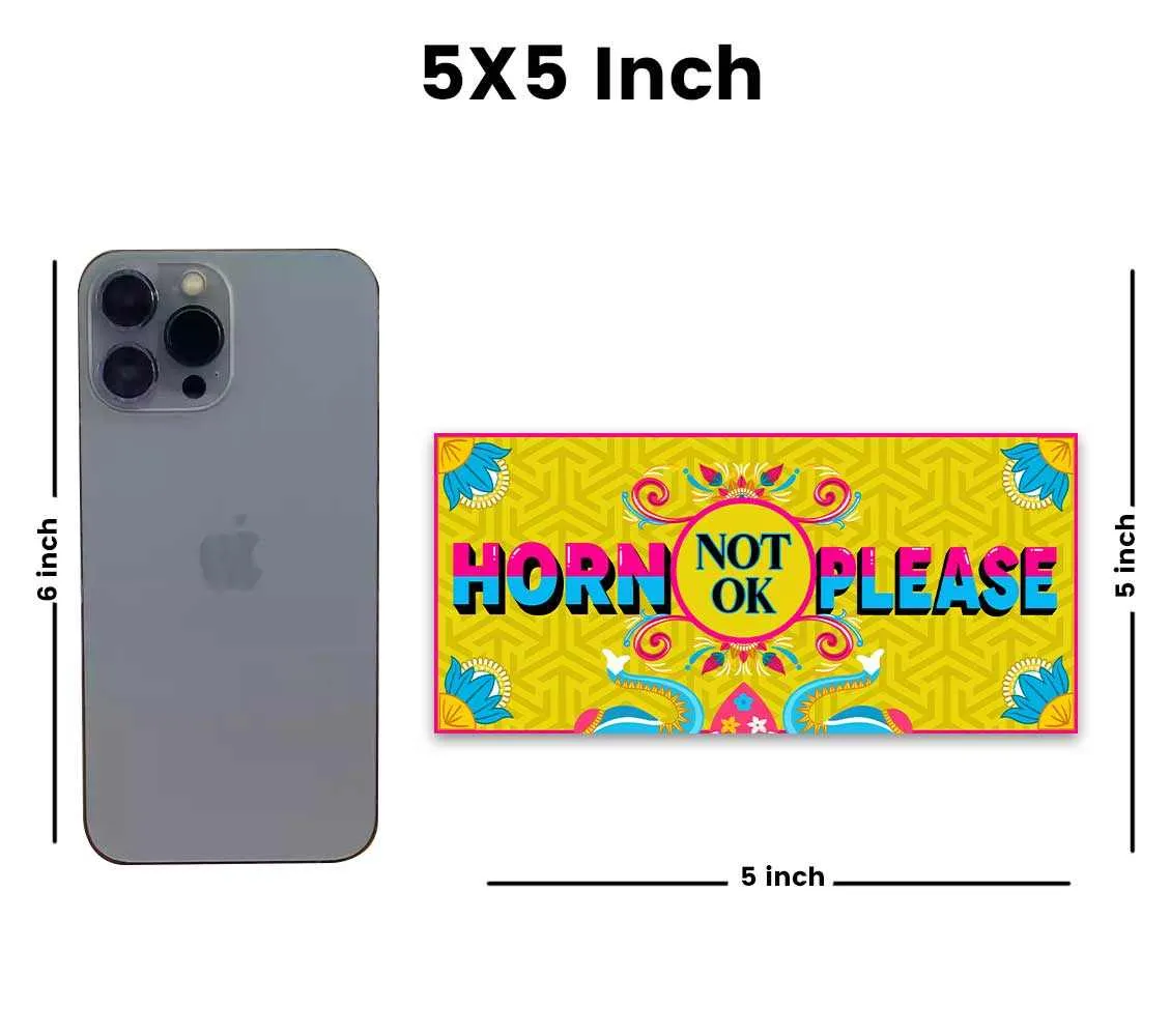 Horn not ok please Reflective Sticker