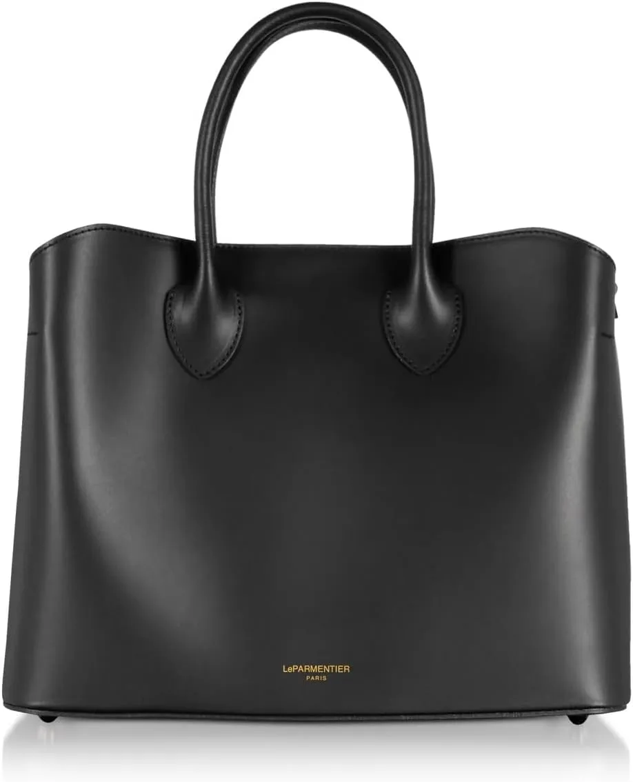 Jackie Tote Bag, Genuine Italian Calf Leather, 12.4 x 9.8 x 5.5 inches