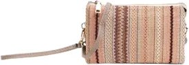 JEN & CO. Riley Rose Embroidered Crossbody - Versatile Mini Shoulder Bag with Detachable Wristlet, Adjustable Strap, Vegan Leather Tote Purse Cross Body, Ideal for Party, Birthday Gifts