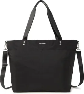 Large Carryall Tote Bag for Women - Lightweight Nylon Zipper Top Weekender Travel Beach Bag Personal Item w/Luggage Sleeve
