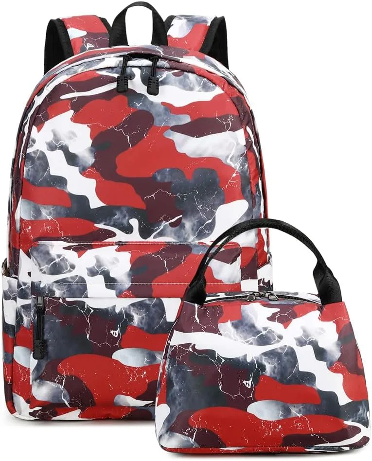 Lmwzh Backpack For Boys Elementary School Bags Kids Bookbag Waterproof Lightweight Durable(A-Red)