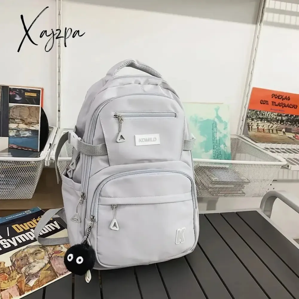 Multifunction Waterproof Buckle Backpack Korean Style School Bag Student Shoulder Bag Teenage Girls Laptop Backpacks