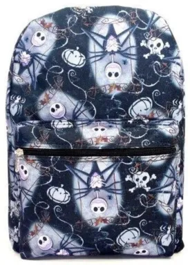 Nightmare Before Christmas Jack Skellington Gray Frame 16" Large Backpack