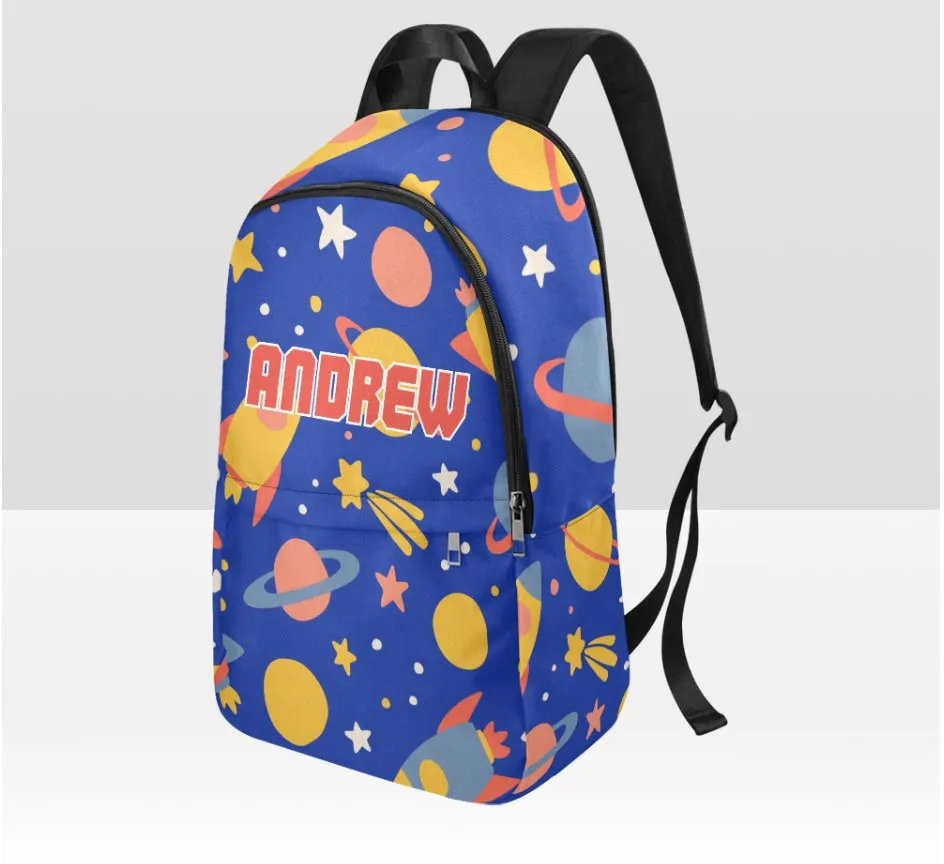 Personalized Blue Galaxy Backpack