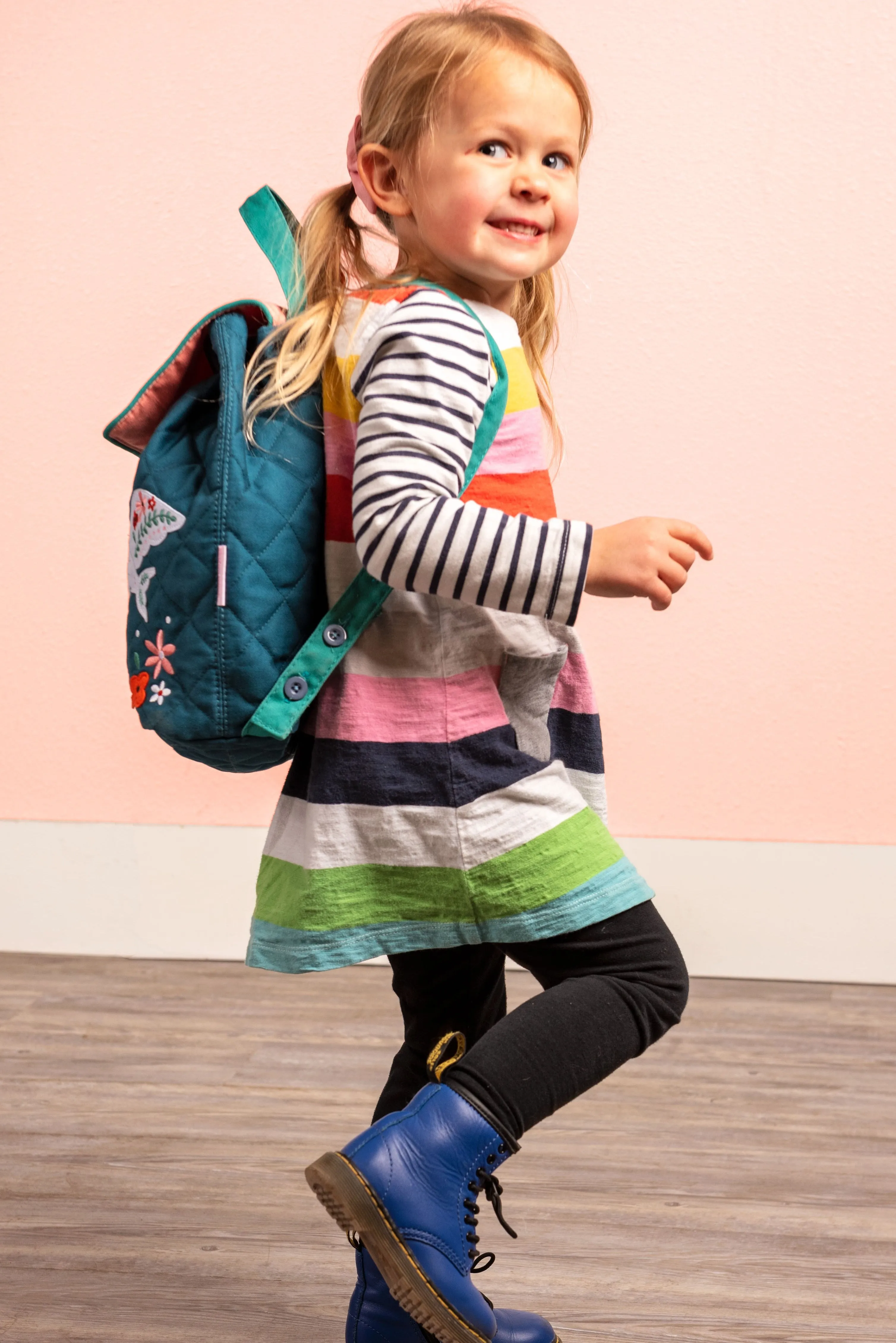Quilted Backpack - Ballet