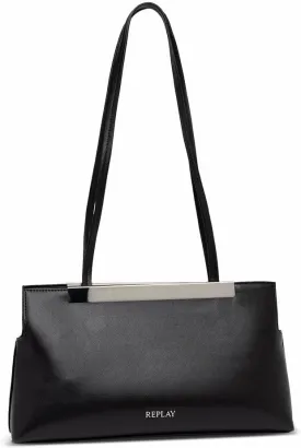 Replay Women's Shoulder Bag with Shoulder Strap, Black 098 (Black), One Size, Black 098, Einheitsgre