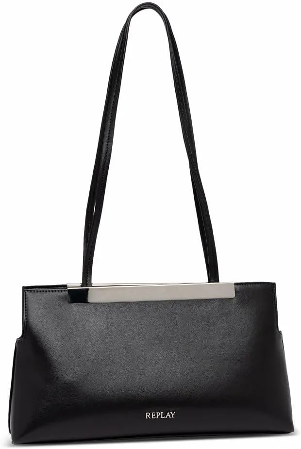 Replay Women's Shoulder Bag with Shoulder Strap, Black 098 (Black), One Size, Black 098, Einheitsgre