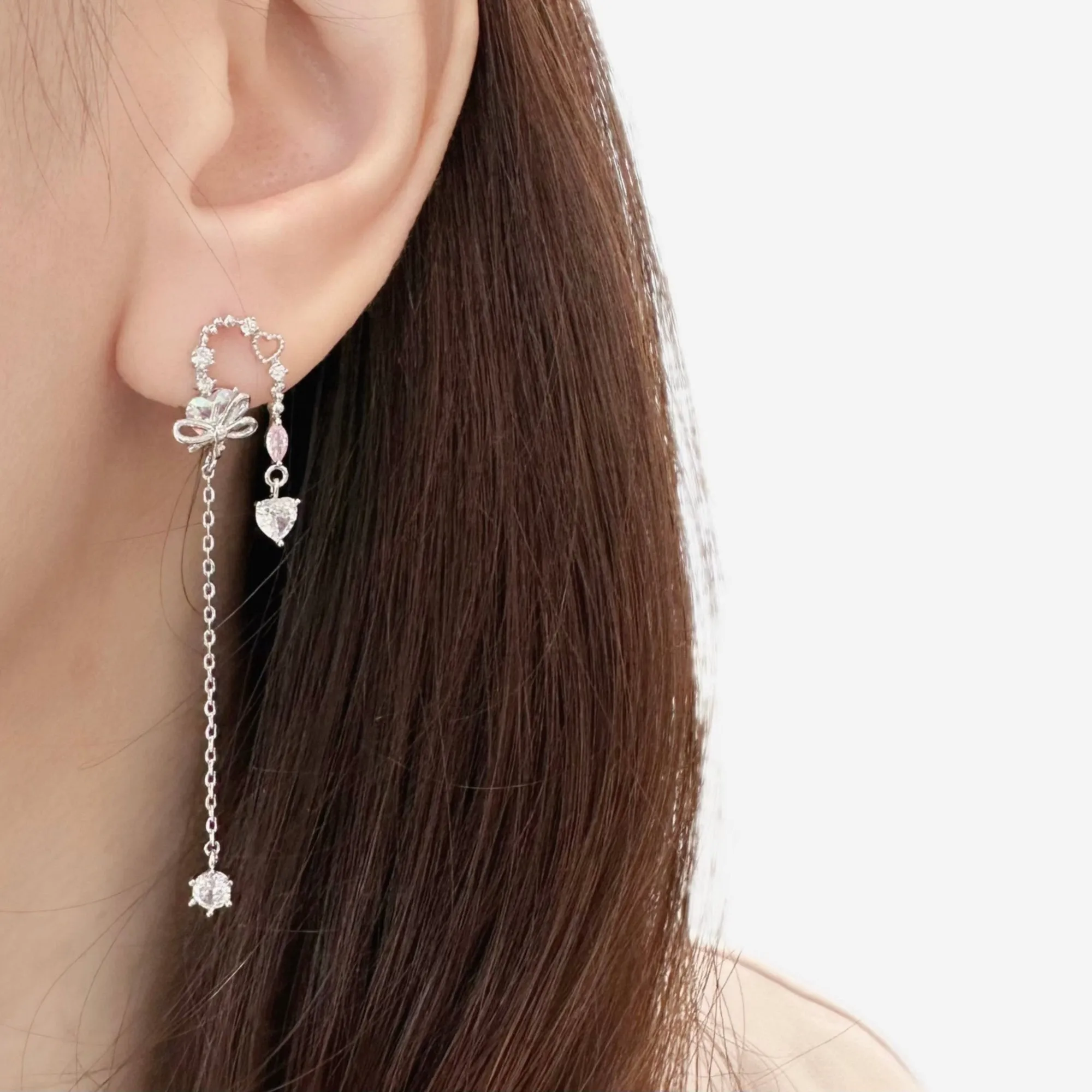 Silver Twilight Ribbon Earrings
