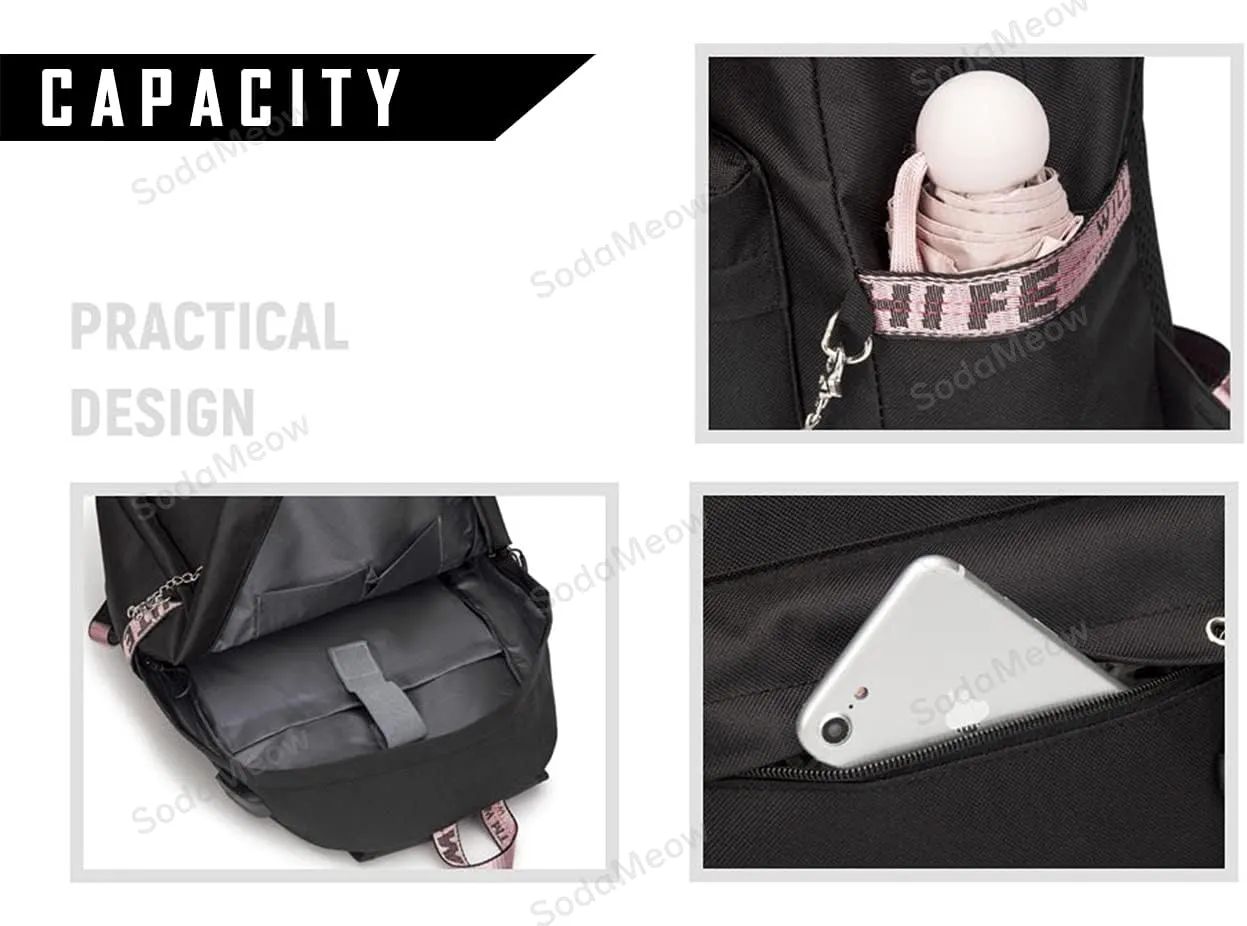 Solo Leveling Backpack Men Women Unisex Sung Jinwoo Rucksack Igris Anime Backpacks Casual (B04-)