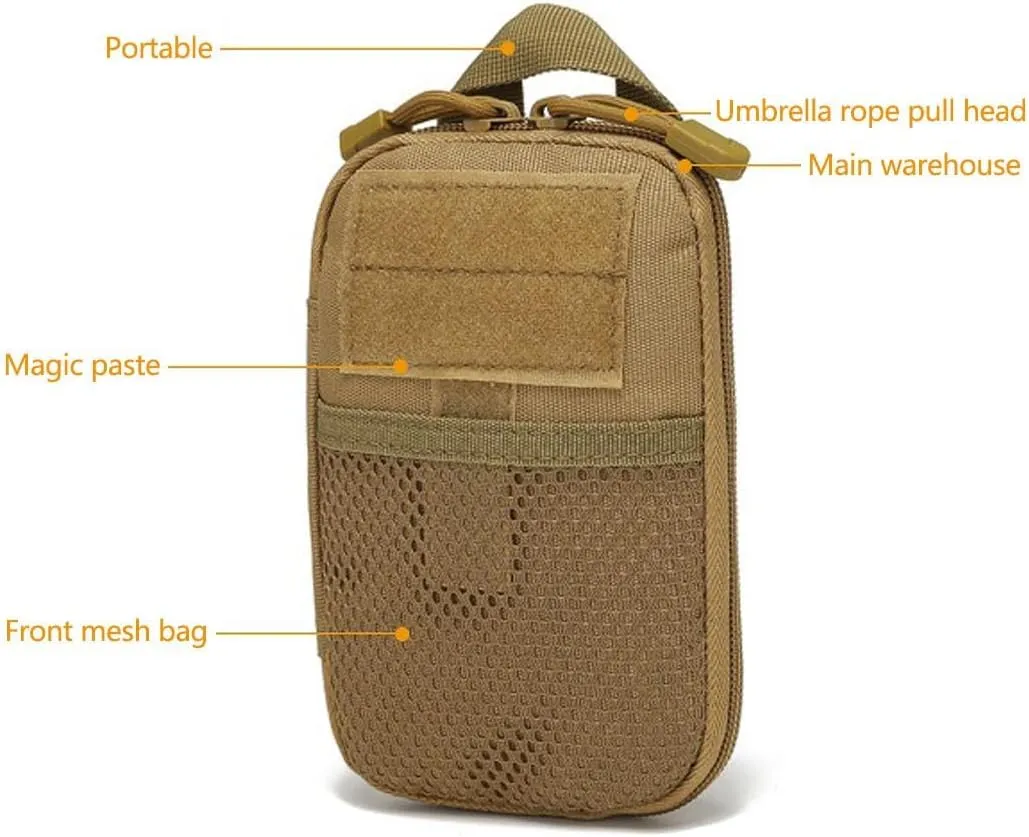 Tactical Molle Pouch  Compact EDC Utility Gear Pouch, Water-Resistant & Abrasion-Resistant 800D Nylon Belt Bag, Military Carry Accessory for Phone, Tools, and Essentials