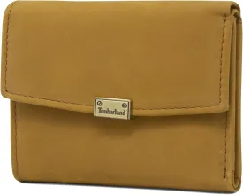 Timberland Women's Leather Rfid Small Indexer Snap Wallet Billfold, Wheat (Nubuck), one size