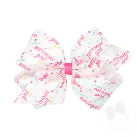 WEE Birthday Grosgrain Bows Assorted Styles