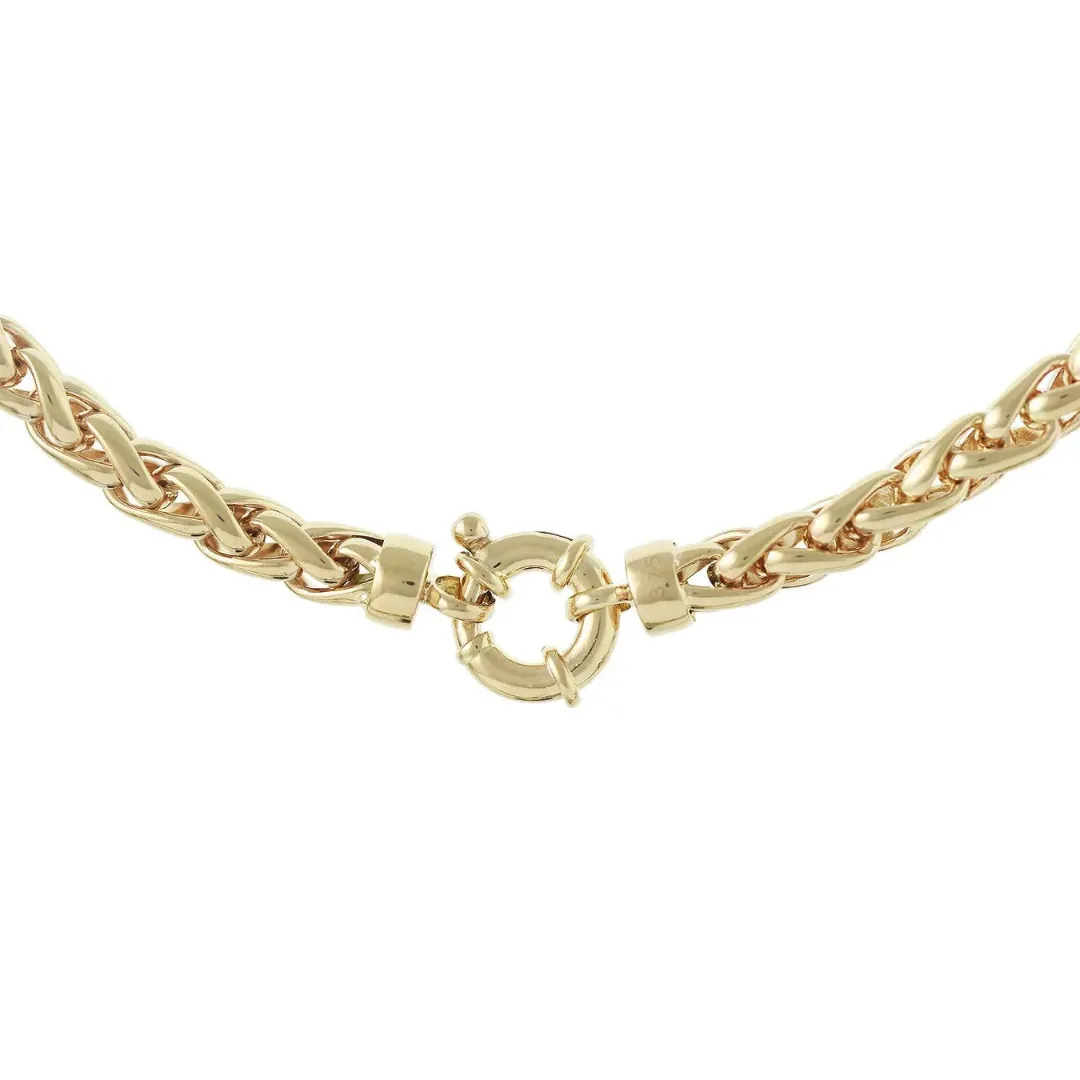 Yellow Gold Handmade Traditional Spiga Necklace