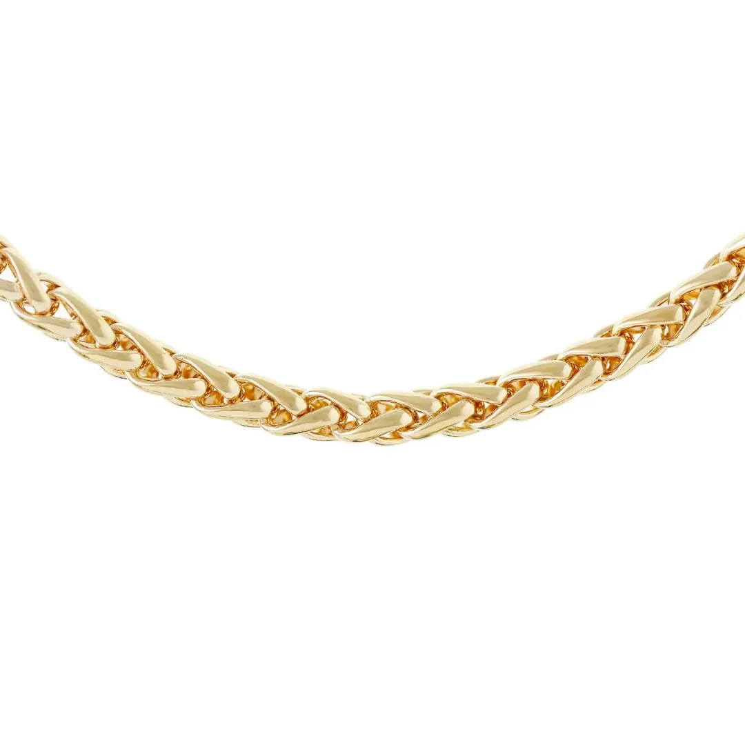 Yellow Gold Handmade Traditional Spiga Necklace